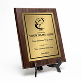 Football Customizable Wooden Award Plaque | Easel Mount Option | Achievement and Recognition Personalizable Plaques